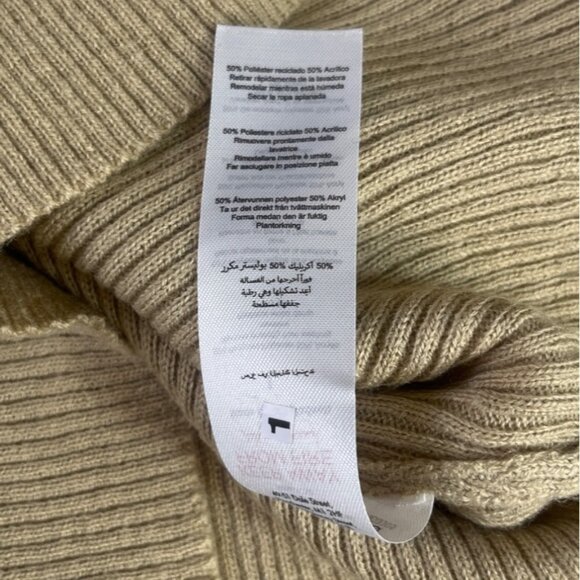 PrettyLittleThing Turtle Neck Knit Sweater Womens Large Petite LP Stone New - Picture 7 of 9